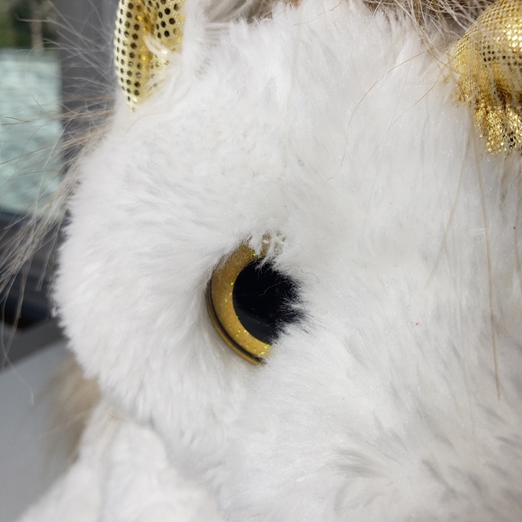 Aurora Sparkle Tales 12" Floppy Gold Horn Hooves Sparkling Eyes NWT - Picture 4 of 7